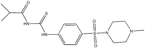 N-isobutyryl-N'-{4-[(4-methyl-1-piperazinyl)sulfonyl]phenyl}thiourea Struktur