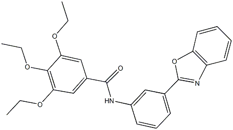 N-[3-(1,3-benzoxazol-2-yl)phenyl]-3,4,5-triethoxybenzamide Struktur