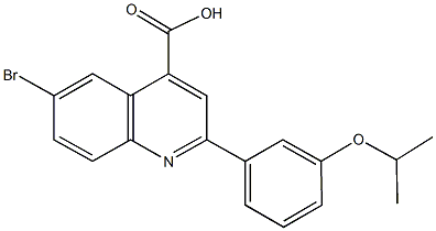 6-bromo-2-(3-isopropoxyphenyl)-4-quinolinecarboxylic acid Struktur