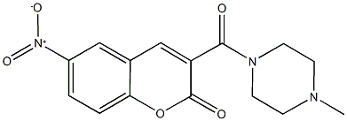 6-nitro-3-[(4-methylpiperazin-1-yl)carbonyl]-2H-chromen-2-one Struktur