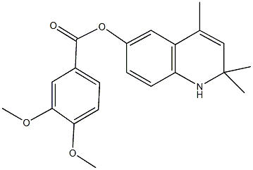 2,2,4-trimethyl-1,2-dihydro-6-quinolinyl 3,4-dimethoxybenzoate Struktur