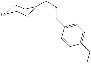 N-(4-ethylbenzyl)-N-(4-piperidinylmethyl)amine Struktur