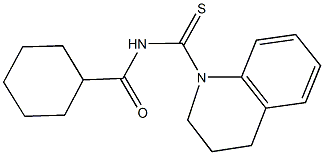 N-(3,4-dihydro-1(2H)-quinolinylcarbothioyl)cyclohexanecarboxamide Struktur