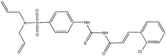 N,N-diallyl-4-[({[3-(2-chlorophenyl)acryloyl]amino}carbothioyl)amino]benzenesulfonamide Struktur