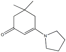 5,5-dimethyl-3-(1-pyrrolidinyl)-2-cyclohexen-1-one Struktur