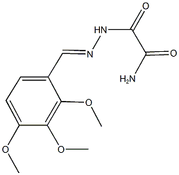 2-oxo-2-[2-(2,3,4-trimethoxybenzylidene)hydrazino]acetamide Struktur