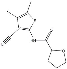 N-(3-cyano-4,5-dimethyl-2-thienyl)tetrahydro-2-furancarboxamide Struktur