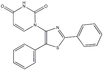 1-(2,5-diphenyl-1,3-thiazol-4-yl)-2,4(1H,3H)-pyrimidinedione Struktur