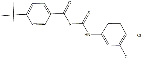 N-(4-tert-butylbenzoyl)-N'-(3,4-dichlorophenyl)thiourea Struktur