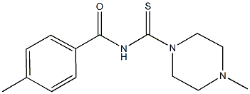 4-methyl-N-[(4-methyl-1-piperazinyl)carbothioyl]benzamide Struktur