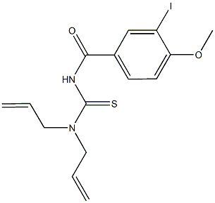 N,N-diallyl-N'-(3-iodo-4-methoxybenzoyl)thiourea Struktur