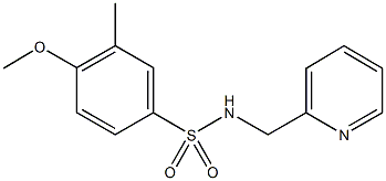 4-methoxy-3-methyl-N-(2-pyridinylmethyl)benzenesulfonamide Struktur