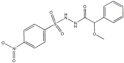 4-nitro-N'-[methoxy(phenyl)acetyl]benzenesulfonohydrazide Struktur