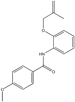 4-methoxy-N-{2-[(2-methyl-2-propenyl)oxy]phenyl}benzamide Struktur