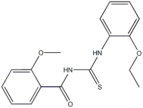 N-(2-ethoxyphenyl)-N'-(2-methoxybenzoyl)thiourea Struktur