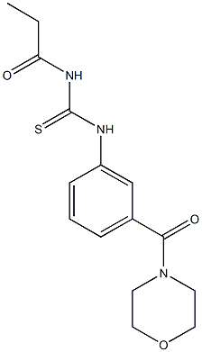 N-[3-(4-morpholinylcarbonyl)phenyl]-N'-propionylthiourea Struktur