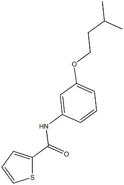 N-[3-(isopentyloxy)phenyl]-2-thiophenecarboxamide Struktur