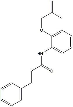 N-{2-[(2-methyl-2-propenyl)oxy]phenyl}-3-phenylpropanamide Struktur