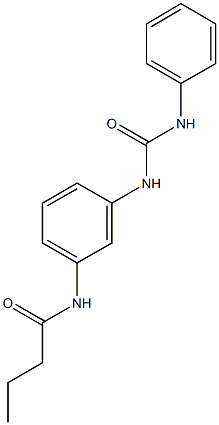 N-{3-[(anilinocarbonyl)amino]phenyl}butanamide Struktur