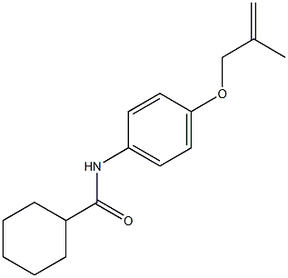 N-{4-[(2-methyl-2-propenyl)oxy]phenyl}cyclohexanecarboxamide Struktur