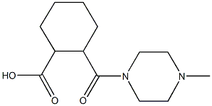 2-[(4-methylpiperazin-1-yl)carbonyl]cyclohexanecarboxylic acid Struktur