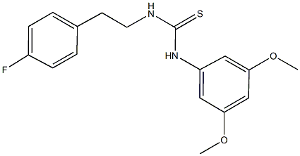 N-(3,5-dimethoxyphenyl)-N'-[2-(4-fluorophenyl)ethyl]thiourea Struktur