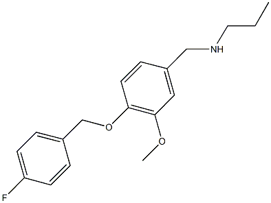 N-{4-[(4-fluorobenzyl)oxy]-3-methoxybenzyl}-N-propylamine Struktur