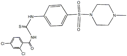 N-(2,4-dichlorobenzoyl)-N'-{4-[(4-methyl-1-piperazinyl)sulfonyl]phenyl}thiourea Struktur