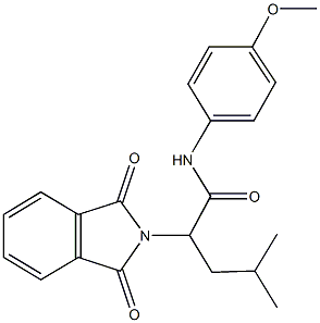 2-(1,3-dioxo-1,3-dihydro-2H-isoindol-2-yl)-N-(4-methoxyphenyl)-4-methylpentanamide Struktur