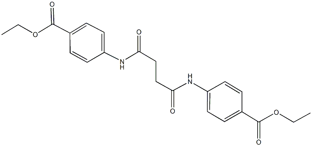 ethyl 4-({4-[4-(ethoxycarbonyl)anilino]-4-oxobutanoyl}amino)benzoate Struktur