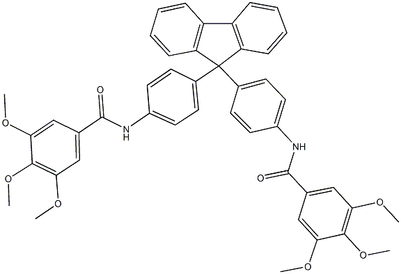 3,4,5-trimethoxy-N-[4-(9-{4-[(3,4,5-trimethoxybenzoyl)amino]phenyl}-9H-fluoren-9-yl)phenyl]benzamide Struktur