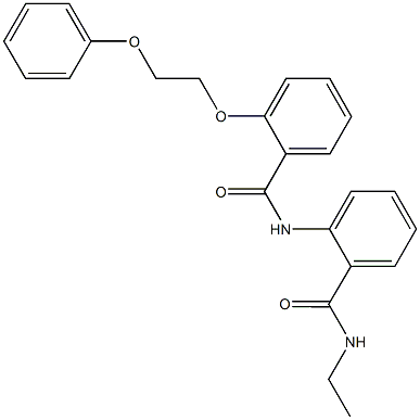 N-ethyl-2-{[2-(2-phenoxyethoxy)benzoyl]amino}benzamide Struktur