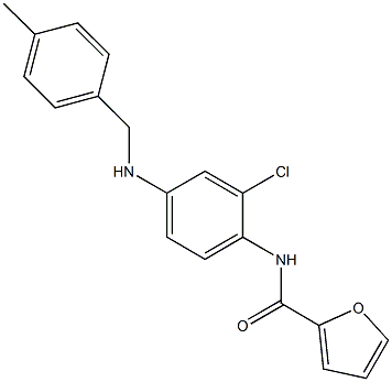 N-{2-chloro-4-[(4-methylbenzyl)amino]phenyl}-2-furamide Struktur