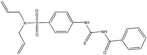 N,N-diallyl-4-{[(benzoylamino)carbothioyl]amino}benzenesulfonamide Struktur