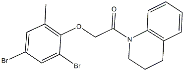 2,4-dibromo-6-methylphenyl 2-(3,4-dihydro-1(2H)-quinolinyl)-2-oxoethyl ether Struktur