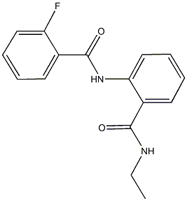 N-ethyl-2-[(2-fluorobenzoyl)amino]benzamide Struktur