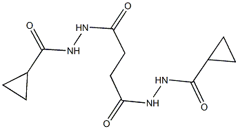 N'-{4-[2-(cyclopropylcarbonyl)hydrazino]-4-oxobutanoyl}cyclopropanecarbohydrazide Struktur