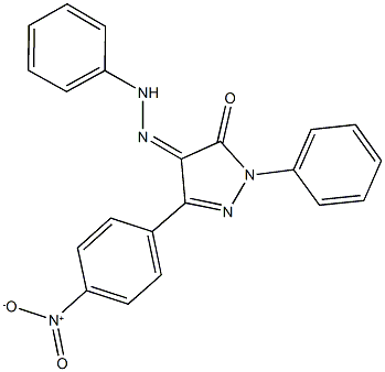 3-{4-nitrophenyl}-1-phenyl-1H-pyrazole-4,5-dione 4-(phenylhydrazone) Struktur