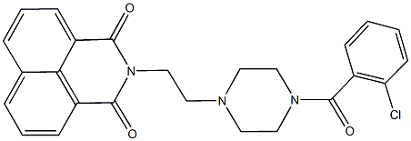 2-{2-[4-(2-chlorobenzoyl)-1-piperazinyl]ethyl}-1H-benzo[de]isoquinoline-1,3(2H)-dione Struktur