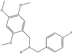 N-(4-fluorobenzyl)-N-(2,4,5-trimethoxybenzyl)amine Struktur