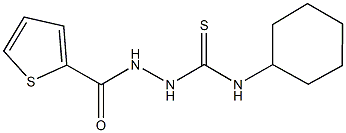 N-cyclohexyl-2-(2-thienylcarbonyl)hydrazinecarbothioamide Struktur