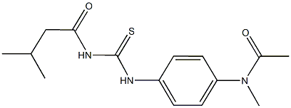 N-methyl-N-[4-({[(3-methylbutanoyl)amino]carbothioyl}amino)phenyl]acetamide Struktur