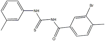 N-(3-bromo-4-methylbenzoyl)-N'-(3-methylphenyl)thiourea Struktur