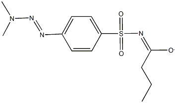 1-({[4-(3,3-dimethyl-1-triazenyl)phenyl]sulfonyl}imino)-1-butanolate Struktur