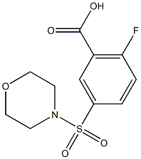 2-fluoro-5-(4-morpholinylsulfonyl)benzoic acid Struktur