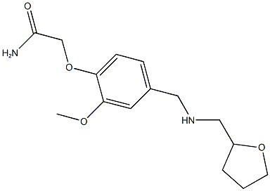 2-(2-methoxy-4-{[(tetrahydro-2-furanylmethyl)amino]methyl}phenoxy)acetamide Struktur