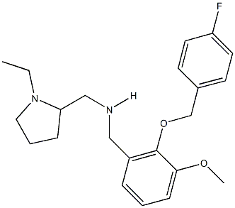 N-[(1-ethyl-2-pyrrolidinyl)methyl]-N-{2-[(4-fluorobenzyl)oxy]-3-methoxybenzyl}amine Struktur