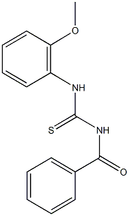 N-benzoyl-N'-(2-methoxyphenyl)thiourea Struktur