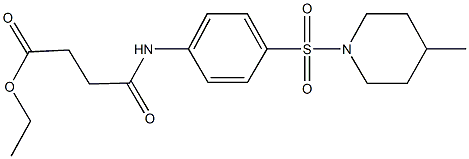 ethyl 4-{4-[(4-methyl-1-piperidinyl)sulfonyl]anilino}-4-oxobutanoate Struktur