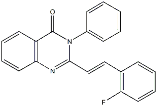 2-[2-(2-fluorophenyl)vinyl]-3-phenyl-4(3H)-quinazolinone Struktur